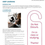 Keep Learning: A Tip Sheet for Students