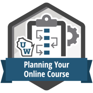 The Level-up badge for Planning Your Online Course.